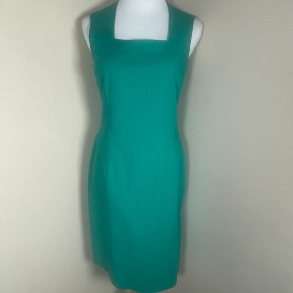 HOST PICK- Banana Republic Green Cotton Midi Dress Size 6 - Picture 4 of 13